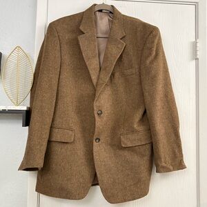 Jos. A. Bank Men's Brown Two-Button 100% Camel Hair Sport Coat Blazer Size 41R